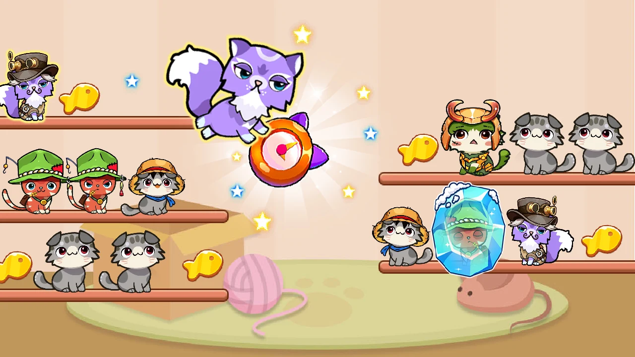 Cat Sort Color Puzzle Game screenshot