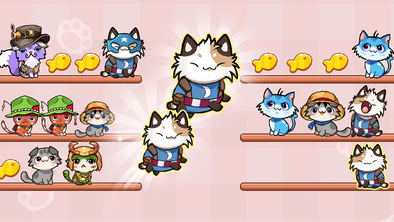 Cat Sort Color Puzzle Game screenshot