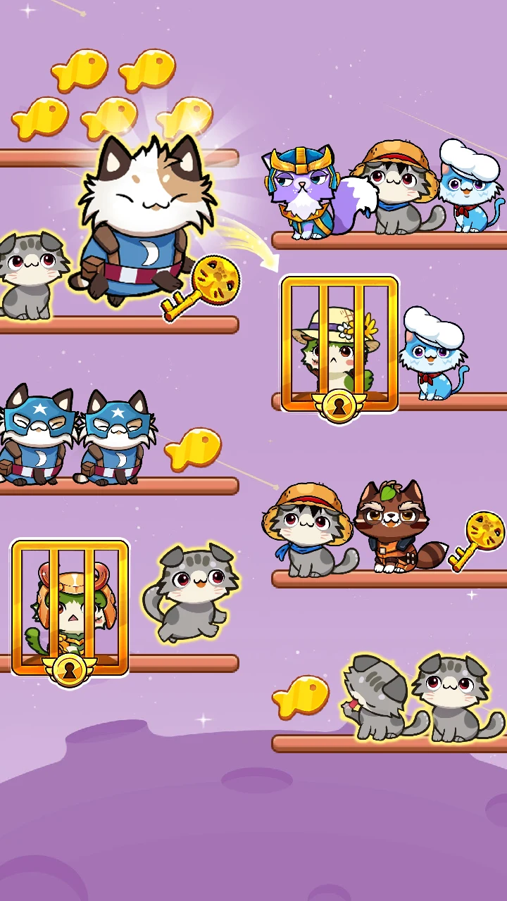 Cat Sort Color Puzzle Game screenshot
